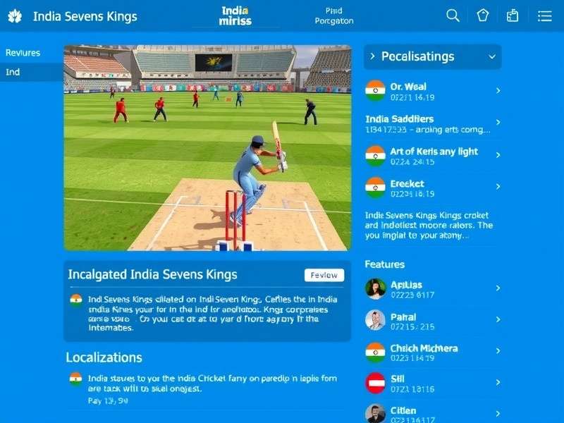 India Sevens Kings gameplay screenshot showing cricket action